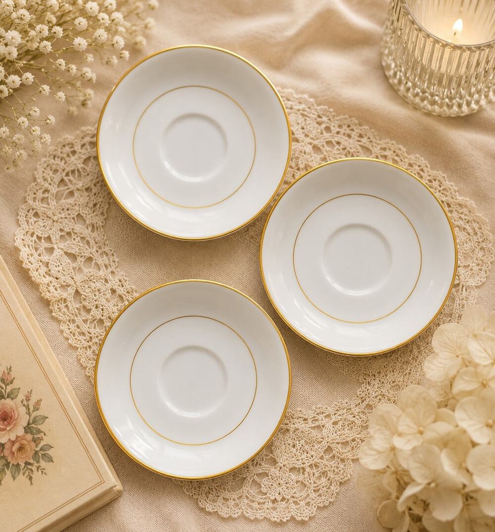 Noritake China LOT OF 3  #5930 "Dawn" 5.5” Saucers